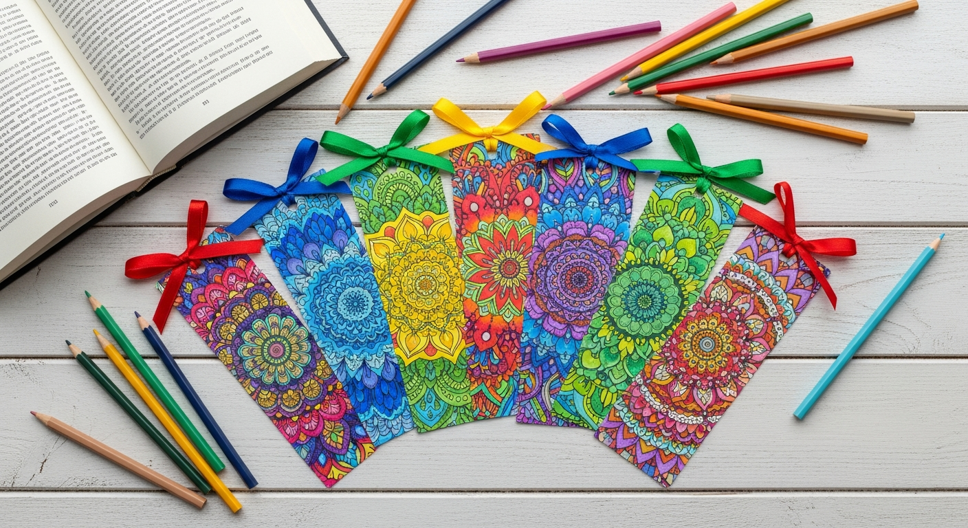 How to Make DIY Bookmarks from Coloring Pages
