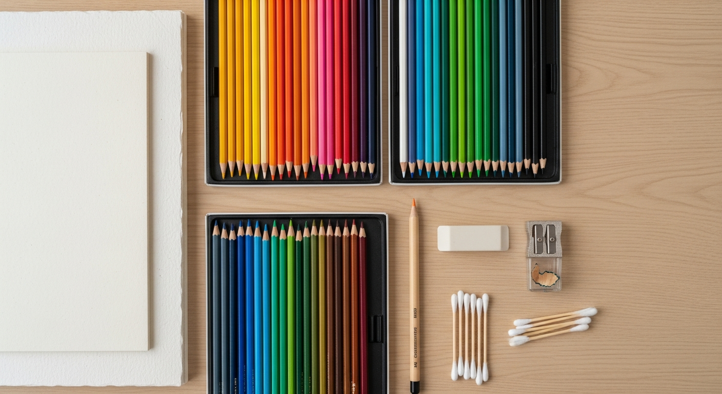 How to Blend Colored Pencils Like a Pro: A Beginner’s Guide 1 Art supplies needed for blending colored pencils like a pro