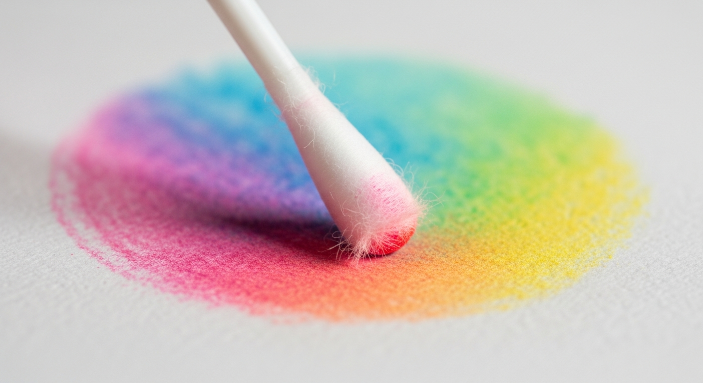 How to Blend Colored Pencils Like a Pro: A Beginner’s Guide 4 Blending colored pencils with solvent using cotton swab