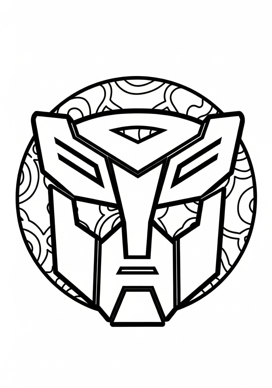 Autobot symbol insignia geometric pattern coloring page
