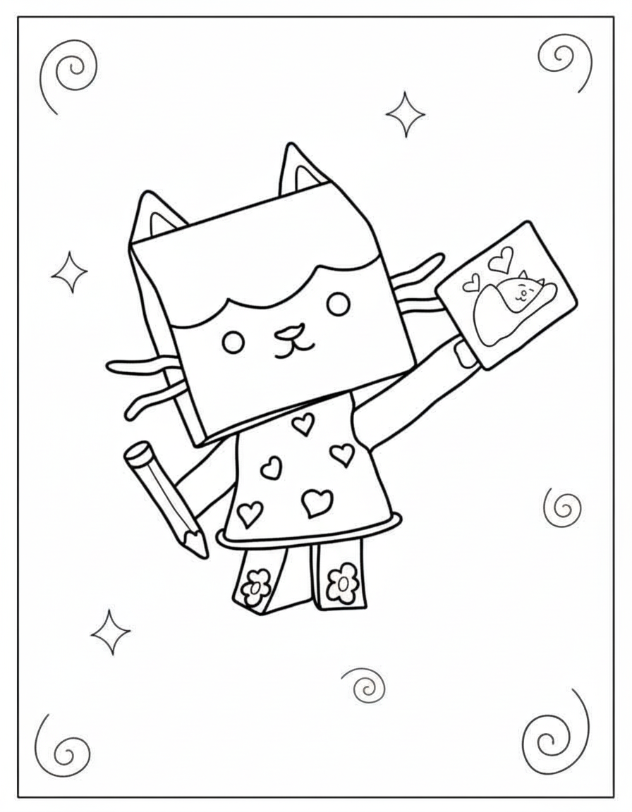 Baby-Box Drawing – Gabby’s Dollhouse Coloring Page
