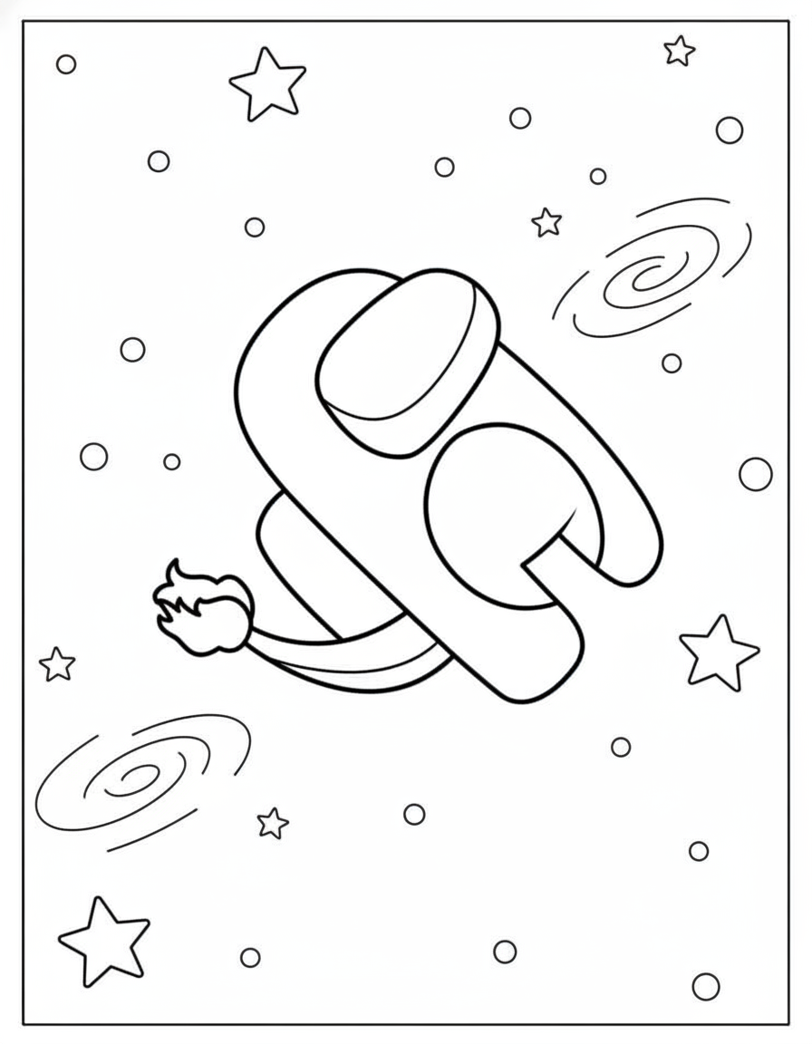 Charizard Pokemon skin Among Us coloring page