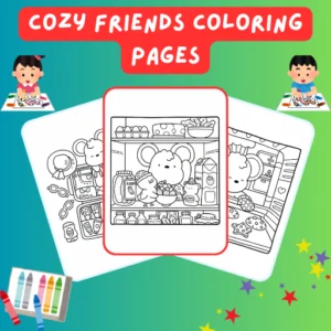 Cozy Friends Coloring Pages thumbnail