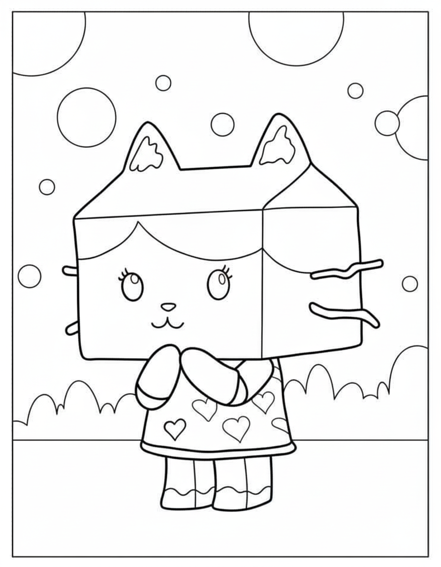 Cute Mama Box – Gabby’s Dollhouse Coloring Page