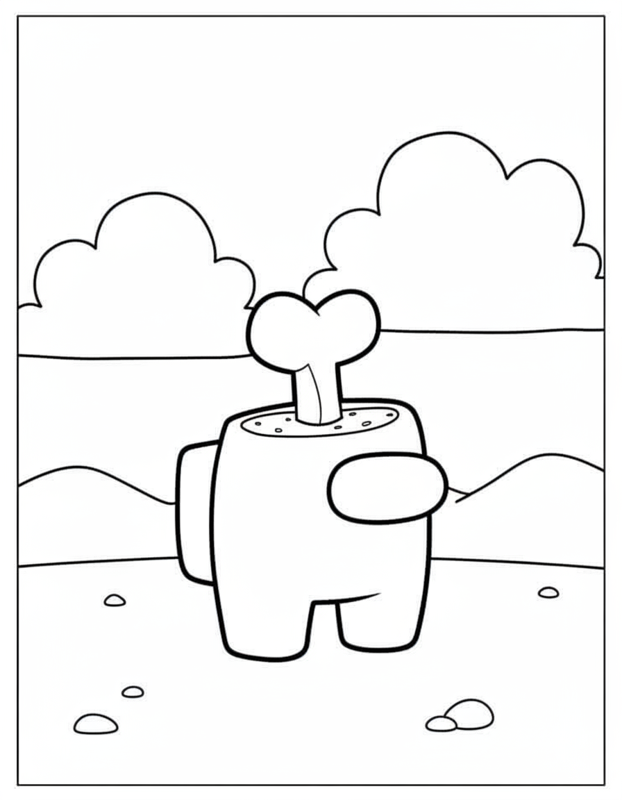 Dead crewmate body bone Among Us page