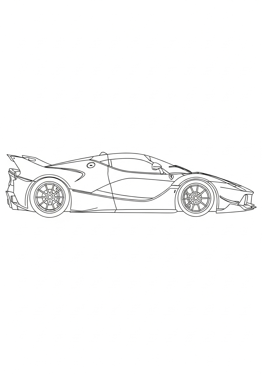 Ferrari Coloring Pages 22 Ferrari FXX-K Evo racing car coloring page