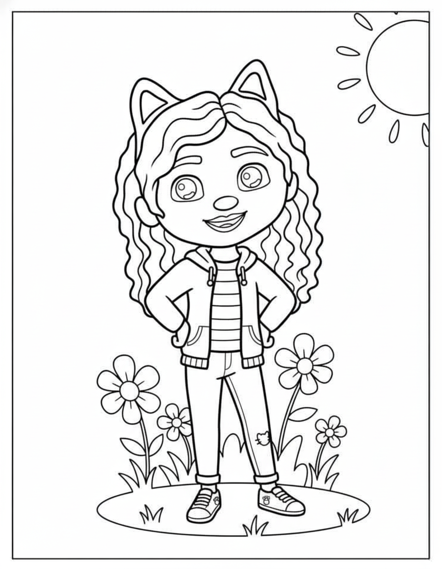 Gabby – Gabby’s Dollhouse Coloring Page