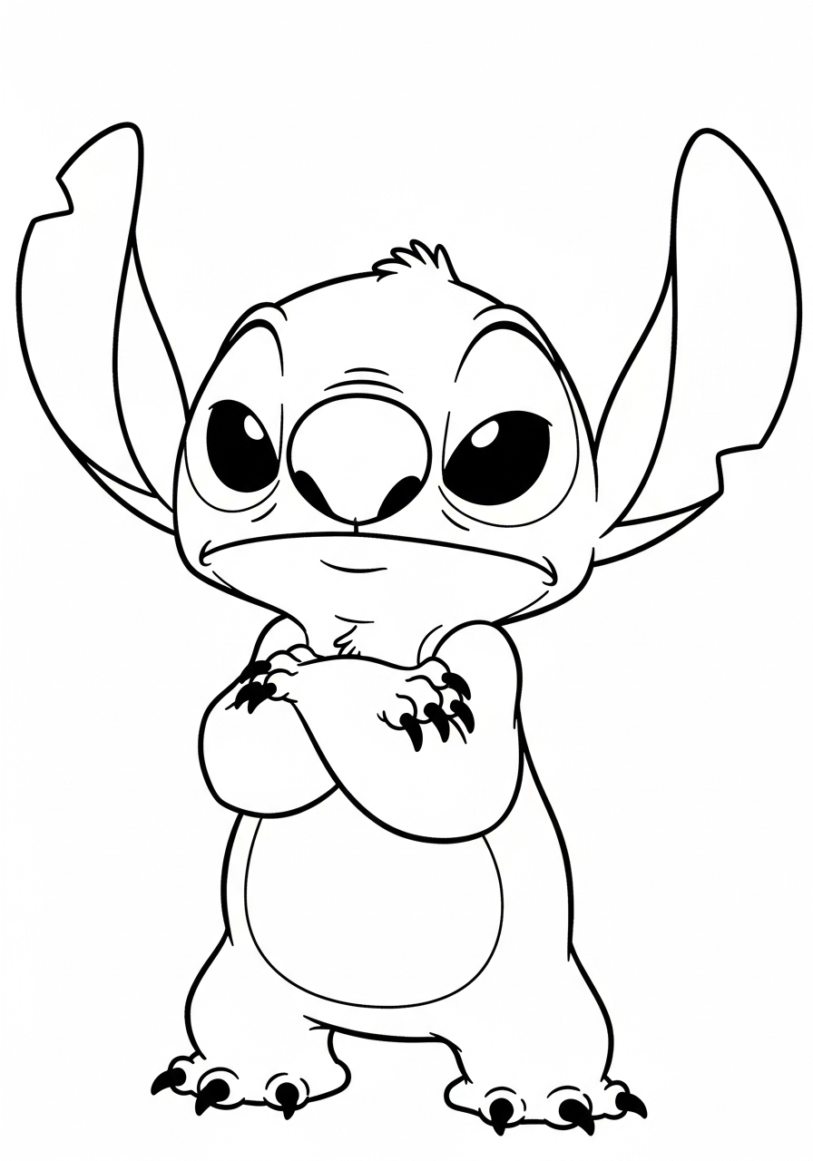 Grumpy Stitch angry coloring page