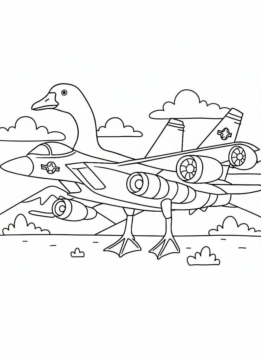 Italian Brainrot coloring page Bombombini Gusini