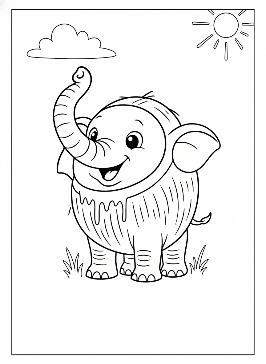 Italian Brainrot coloring page Cocofanto Elefanto