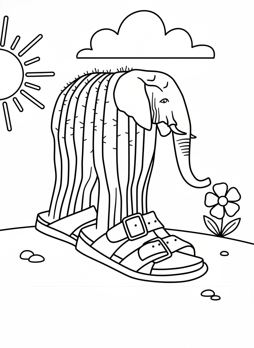 Italian Brainrot coloring page Lirili Larila