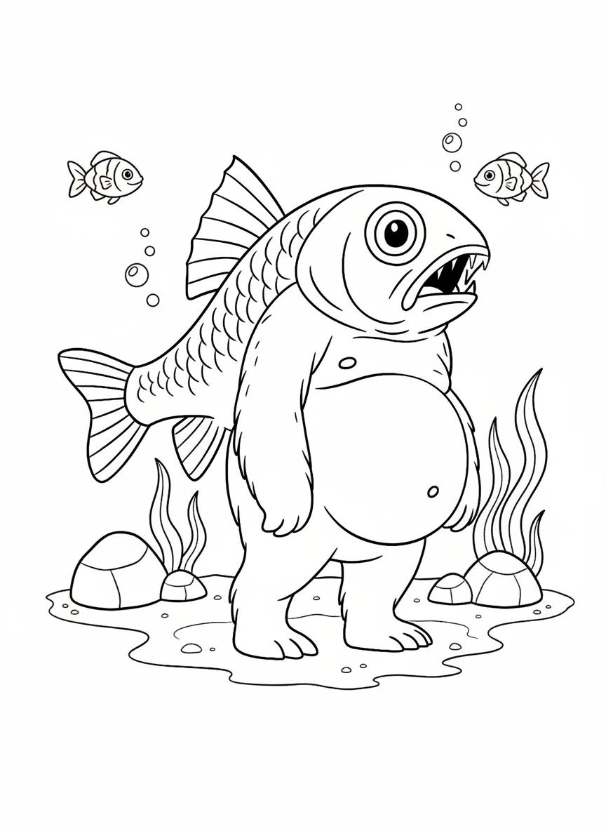 Italian Brainrot coloring page Trippi Troppi Troppa Trippa