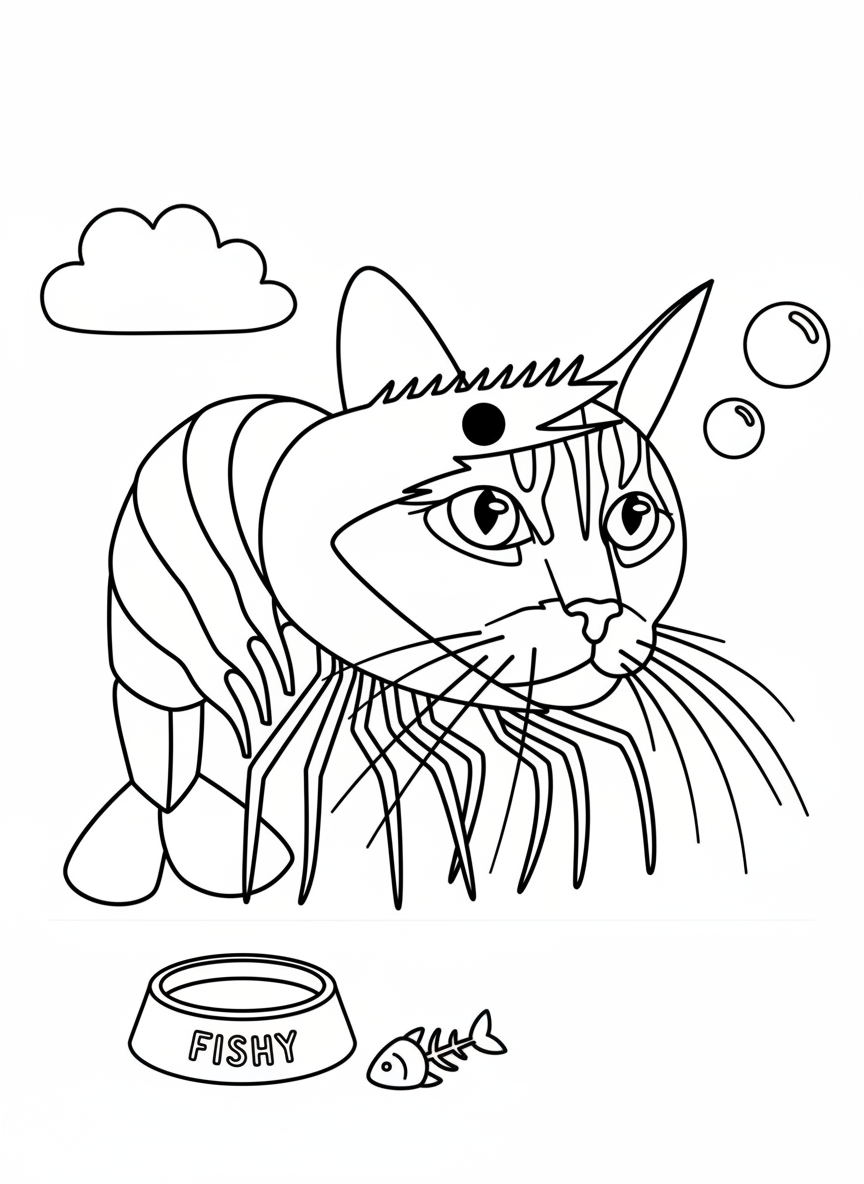 Italian Brainrot coloring page Trippi Troppi