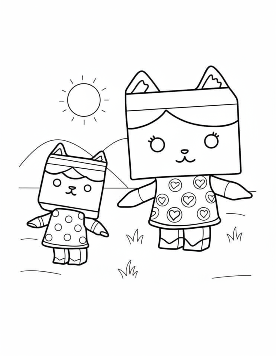 Mama Box With Baby Box – Gabby’s Dollhouse Coloring Page