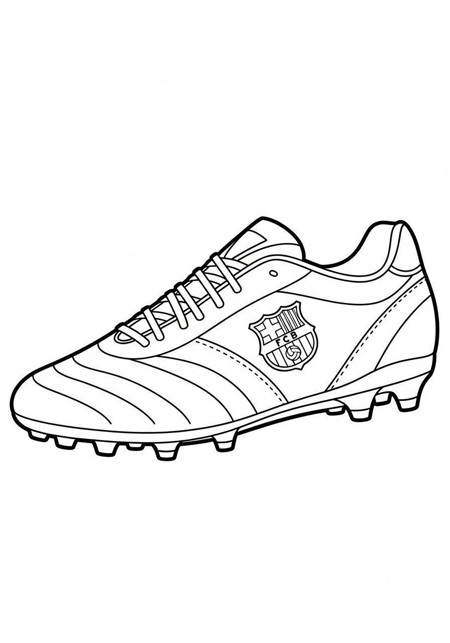 Messi soccer shoe design coloring page
