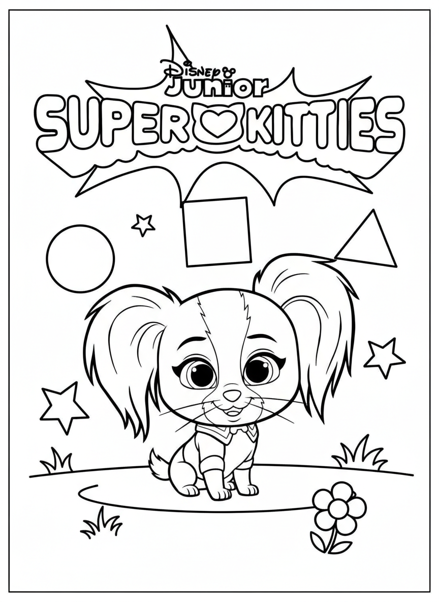 Mr. Puppypaws dog villain SuperKitties coloring page