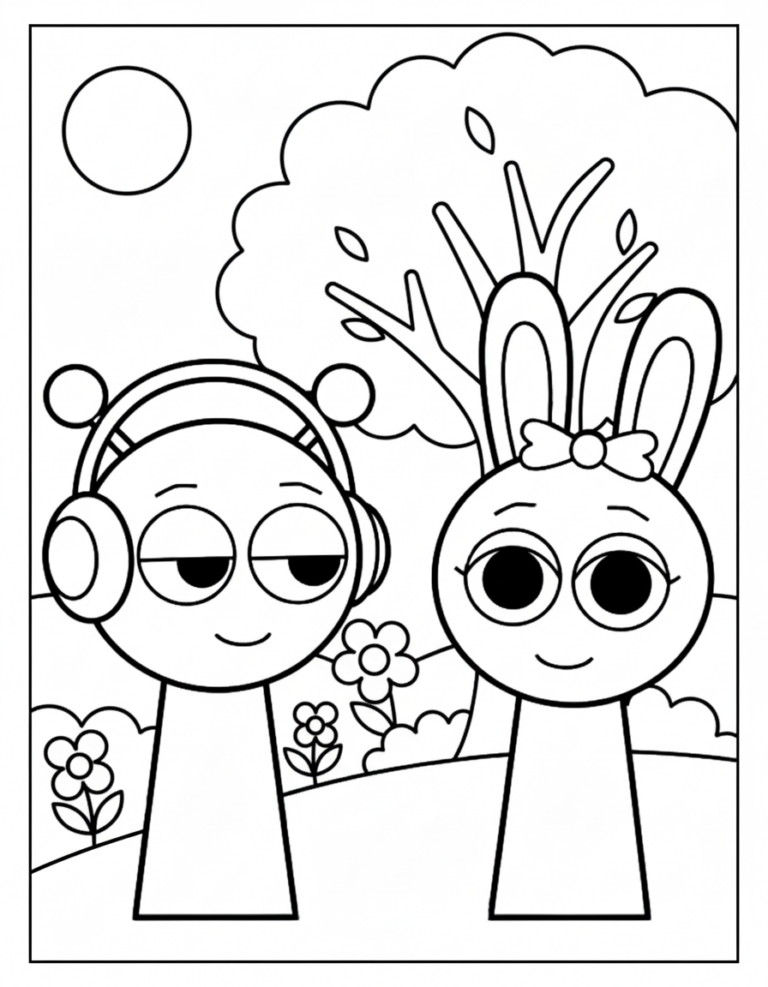 23 Sprunki Coloring Pages | Free PDF Printables