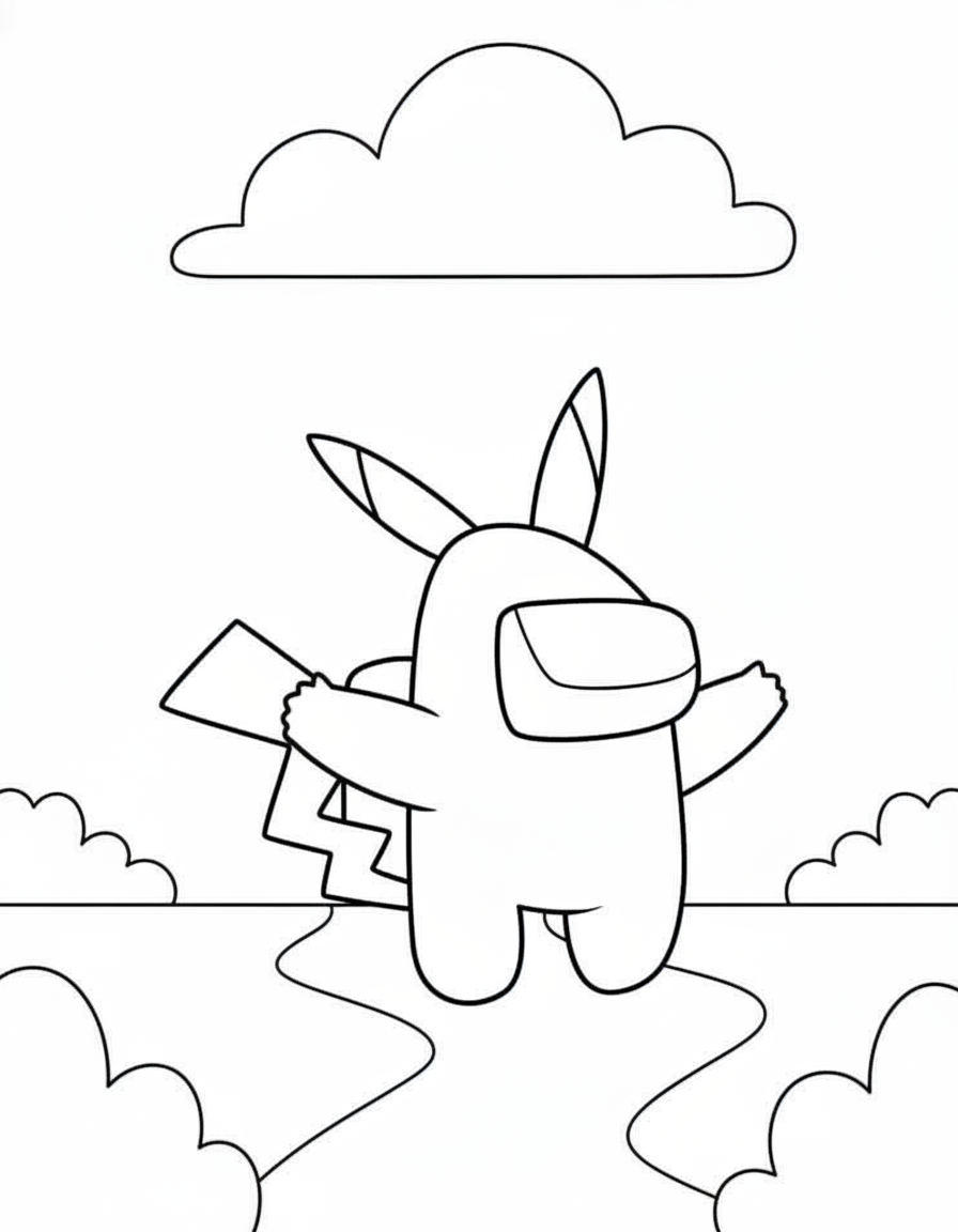 Pikachu Pokemon skin cute Among Us page