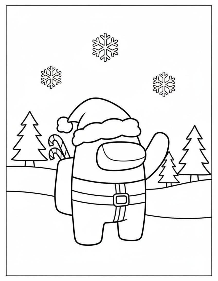 Santa Claus Christmas outfit Among Us page