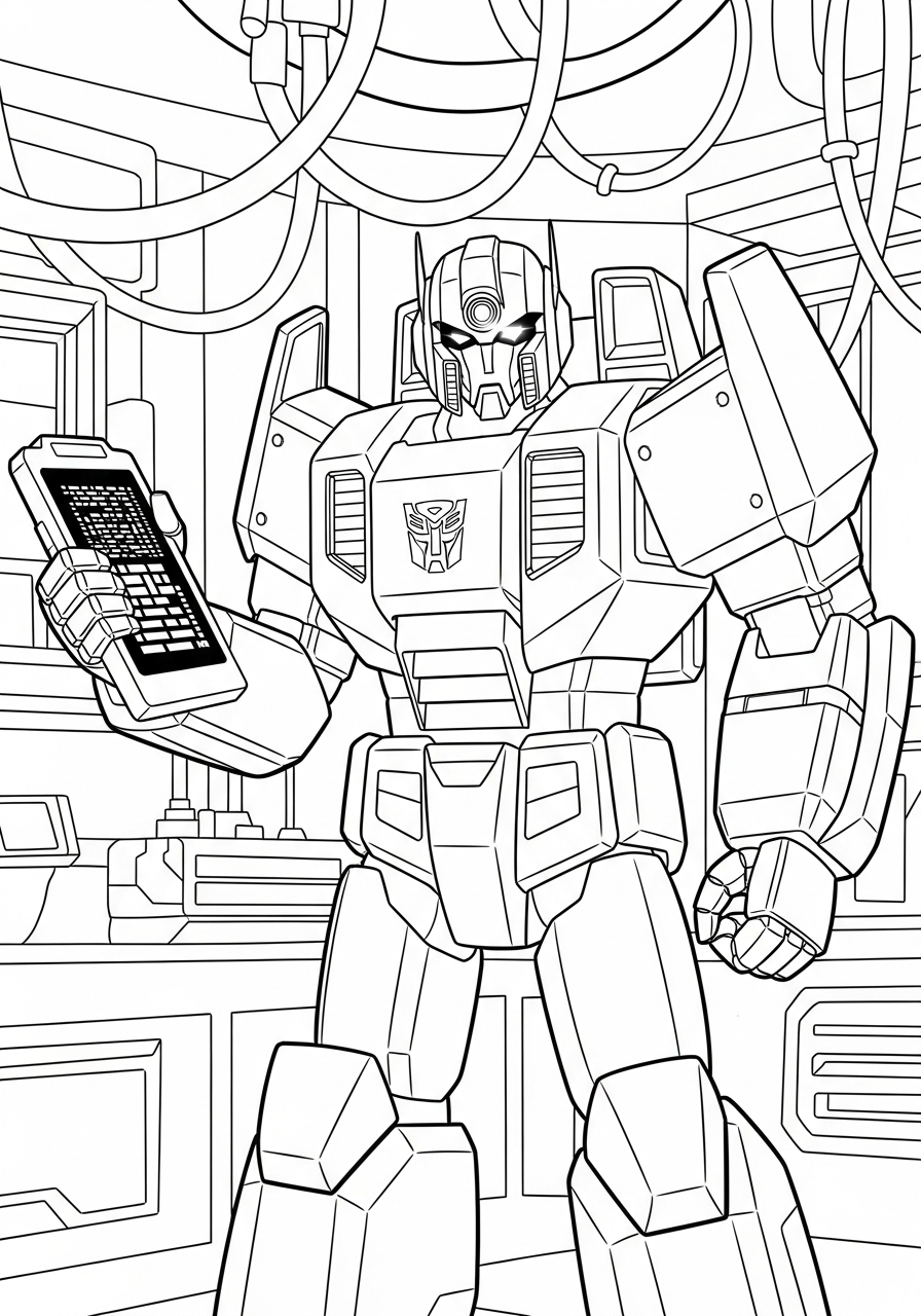 Shockwave decepticon lab logic scientist coloring page