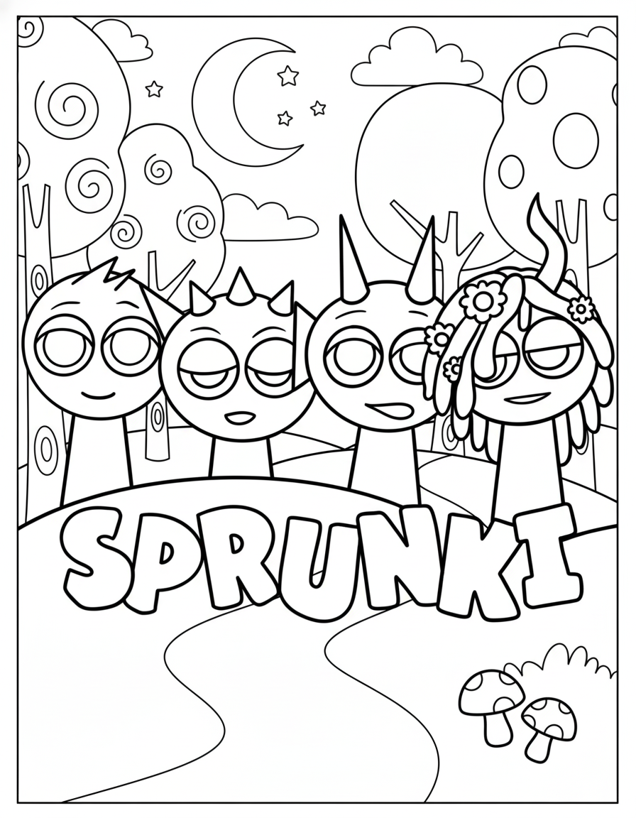 Simon Raddy Durple Vineria Sprunki coloring page