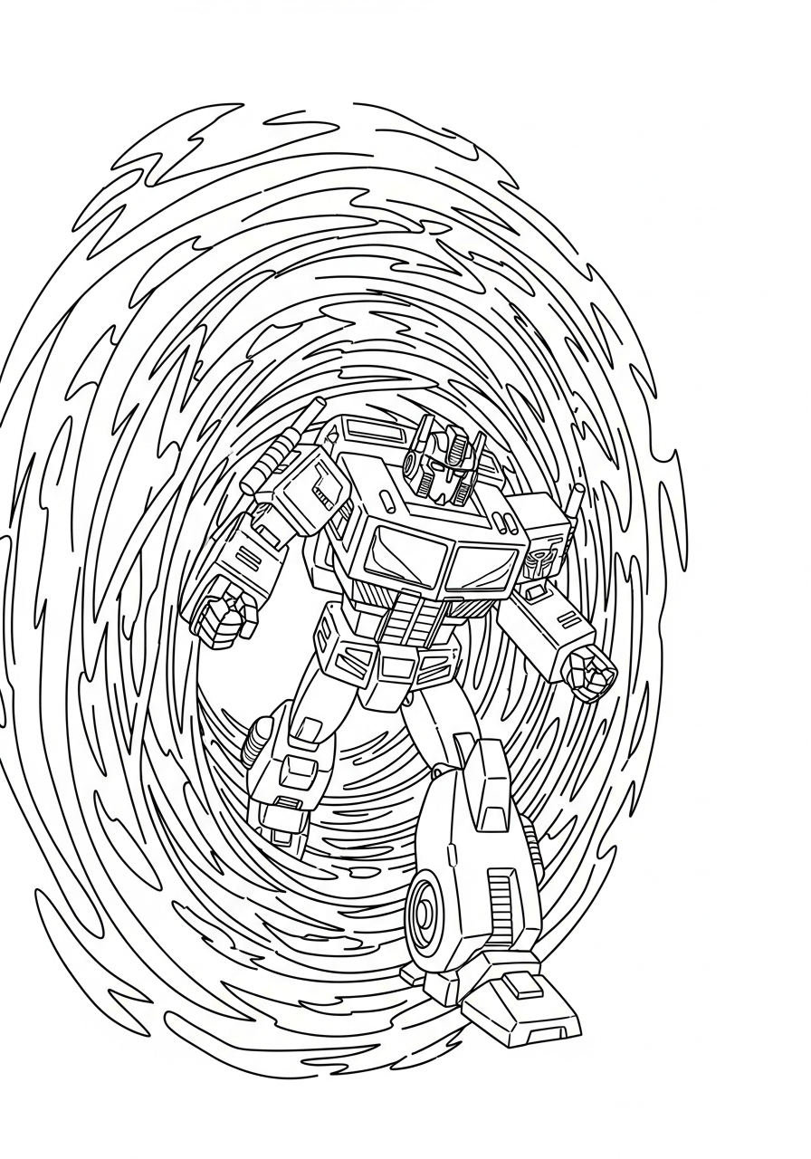 Space bridge vortex portal dimension coloring page