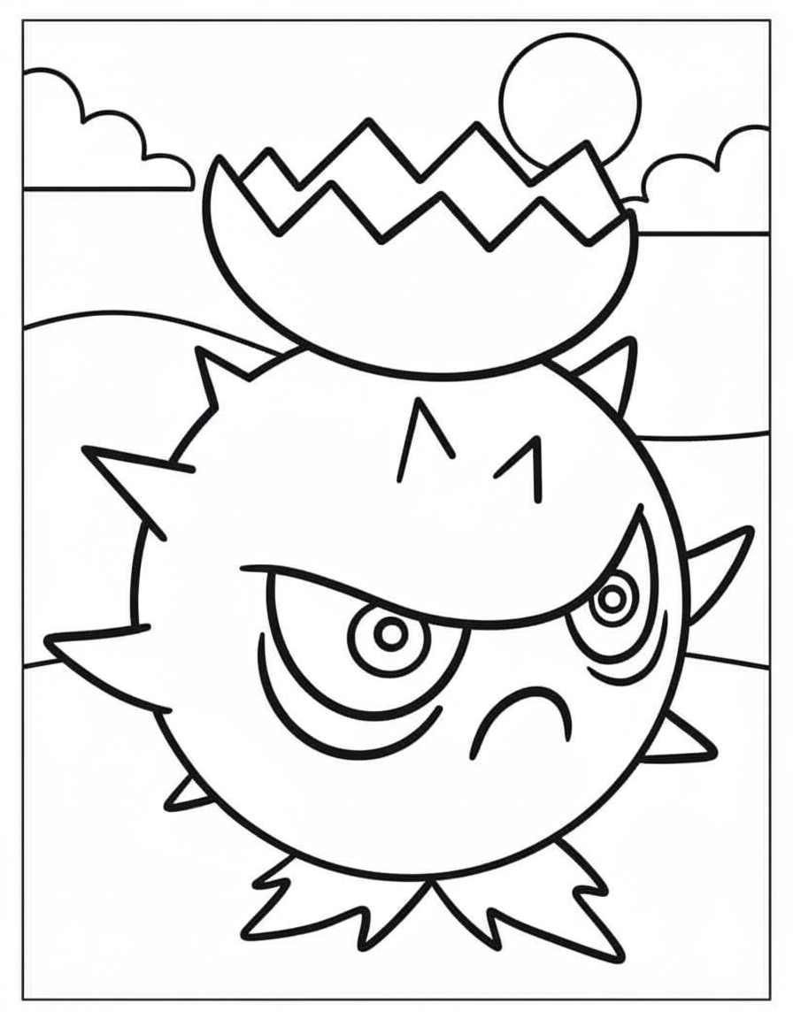 Spiky Homing Thistle Plants vs Zombies coloring page