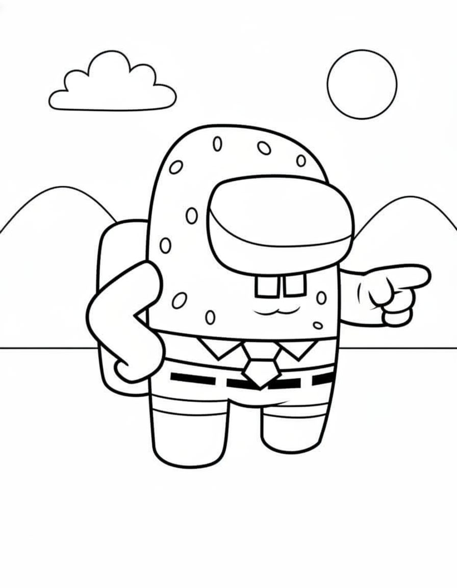 Spongebob Squarepants skin funny Among Us page