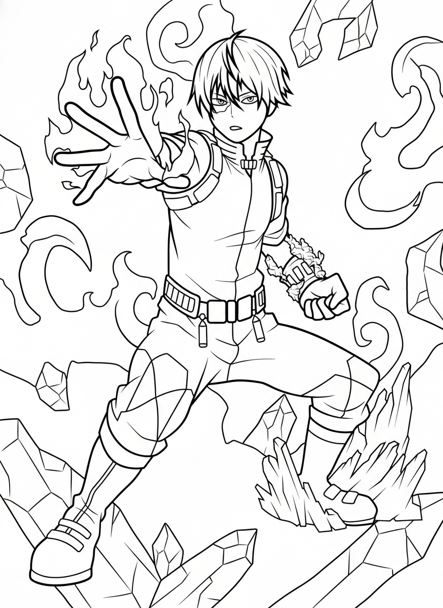 Todorok My Hero Academia coloring page