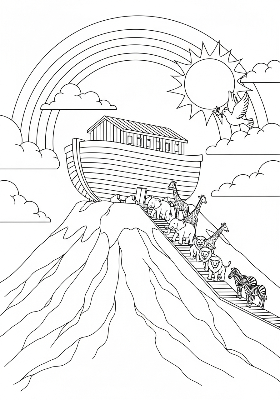 Noah’s Ark pictures to color
