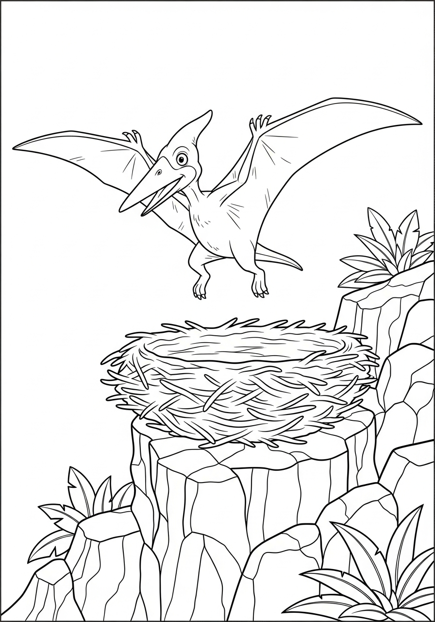 Pterodactyl Coloring Pages 18 Pterodactyl coloring pages for toddlers