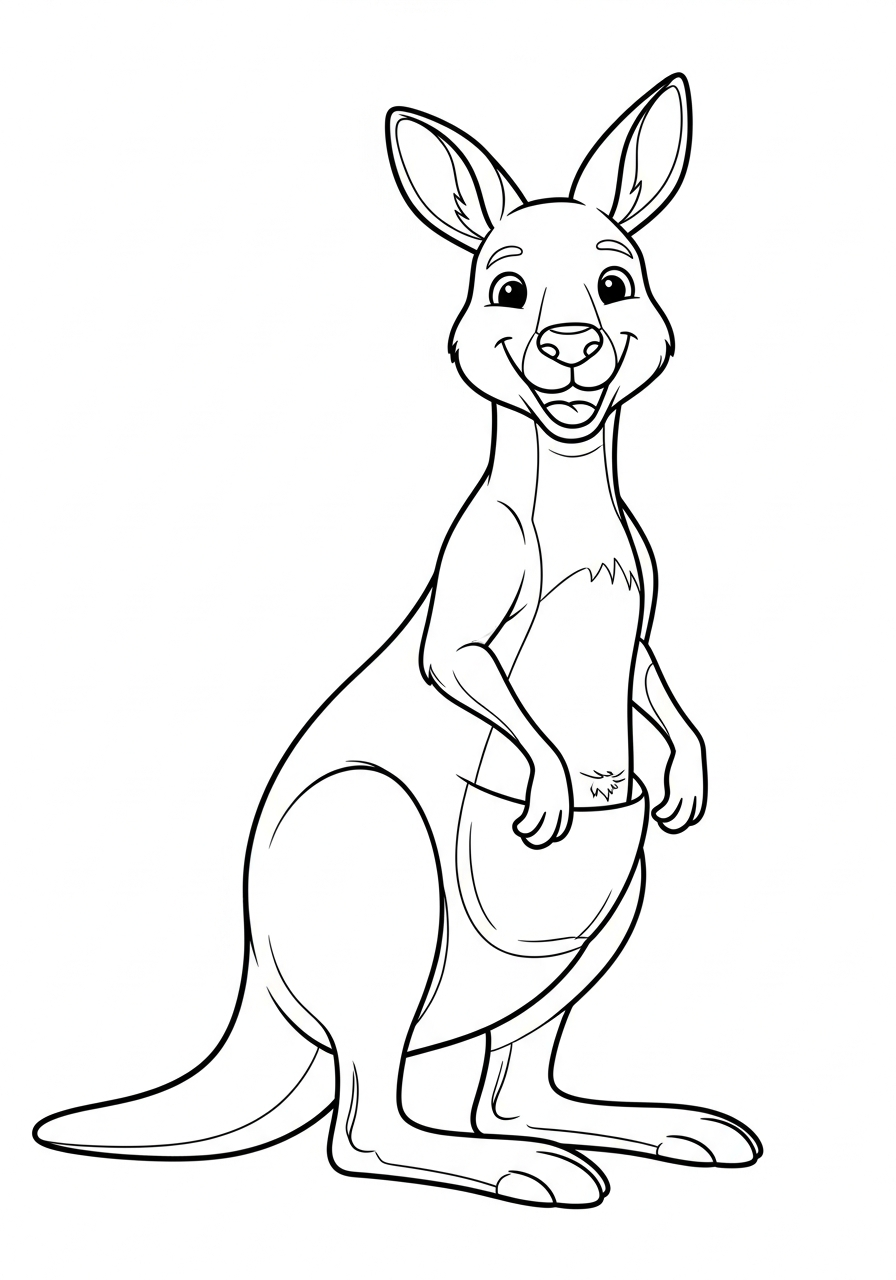 Kangaroo coloring book