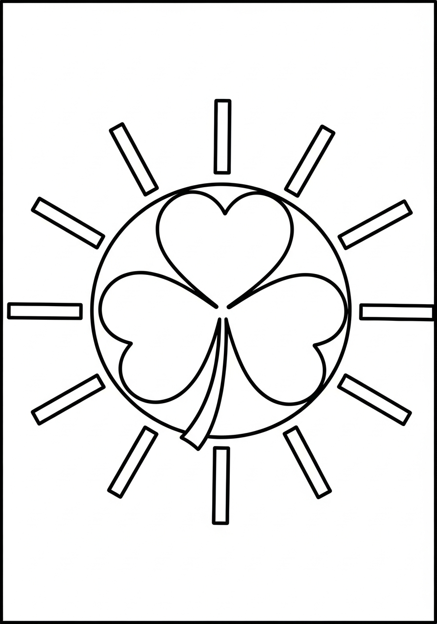shamrock coloring pages for school