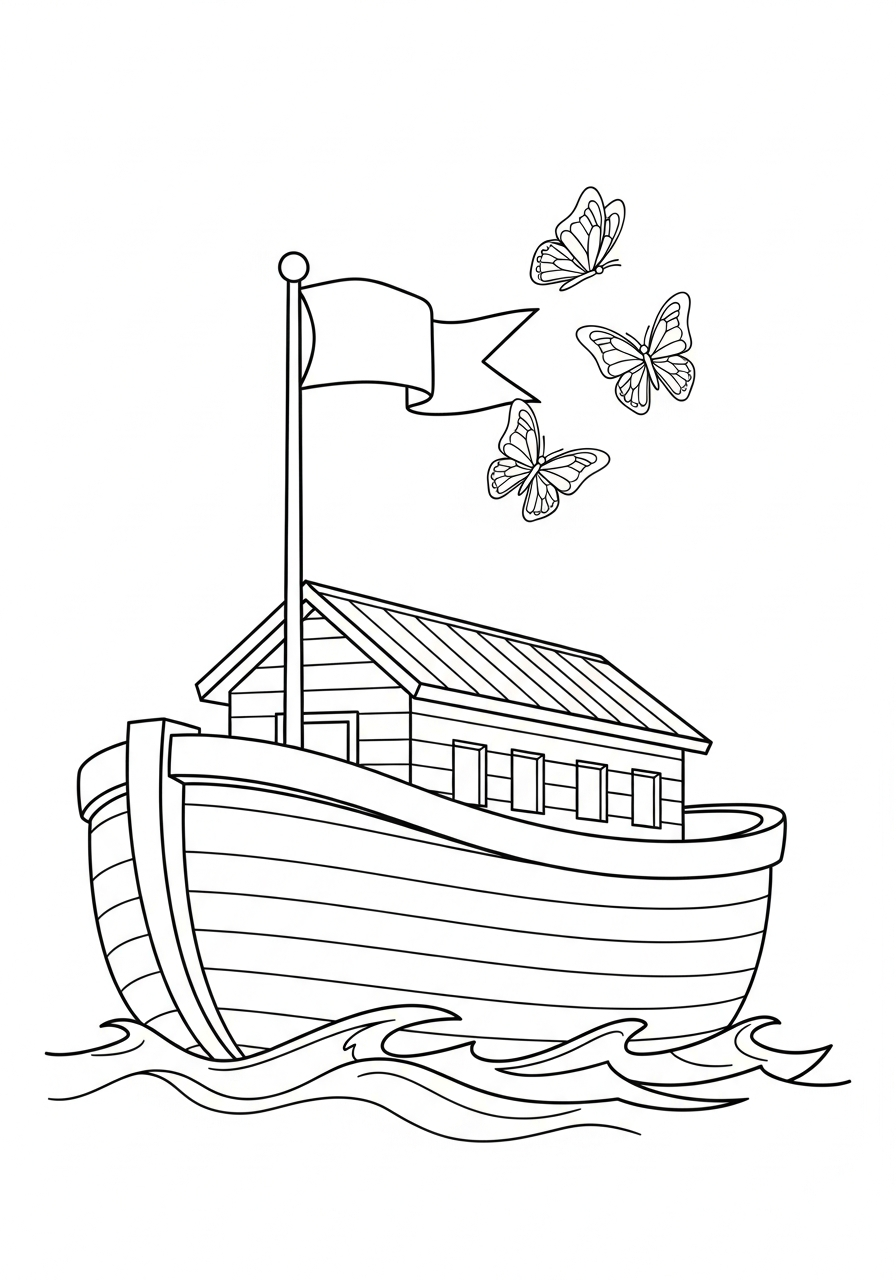 cute Noah’s Ark coloring pages