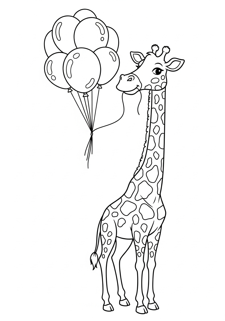 giraffe template for coloring