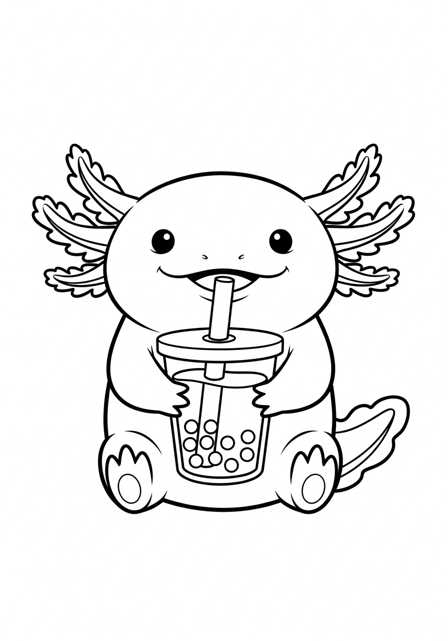 printable axolotl coloring sheets