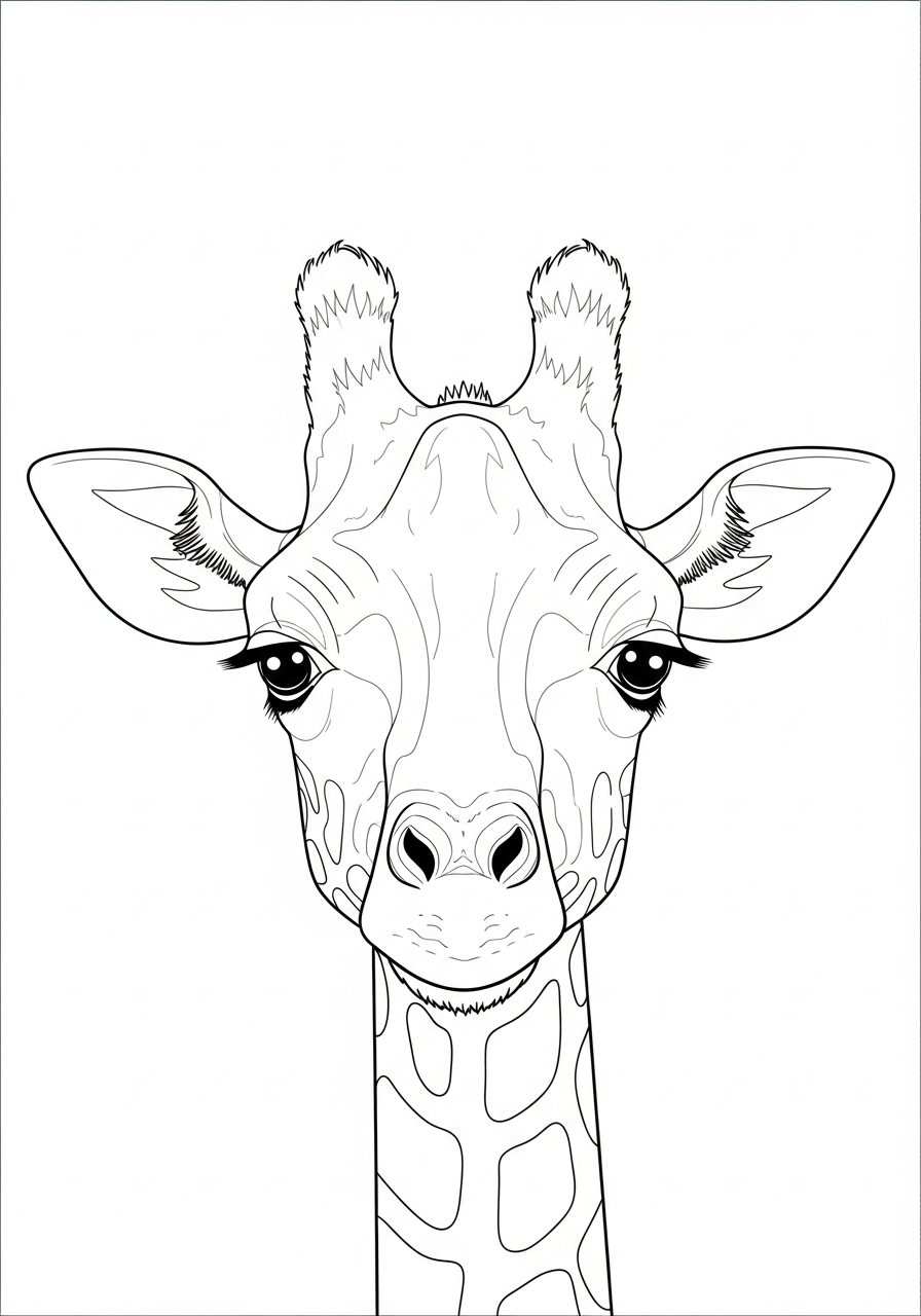 giraffe coloring pages free print