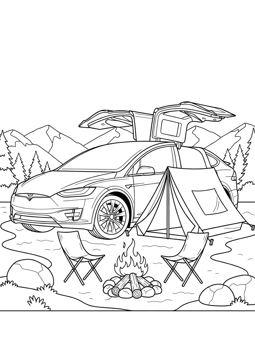 Tesla coloring pages free