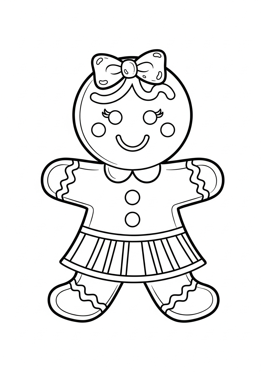 realistic Gingerbread coloring pages