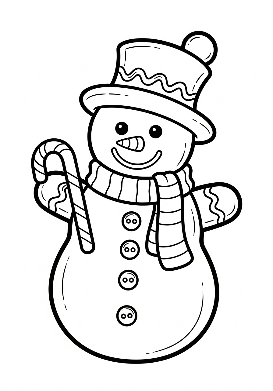 Gingerbread coloring pages easy