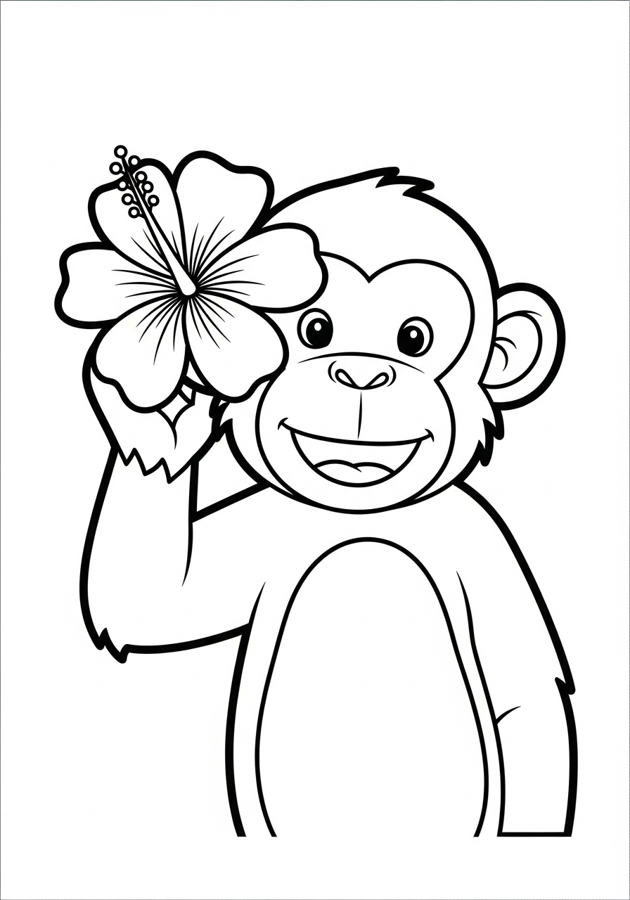 printable Monkey pictures to color