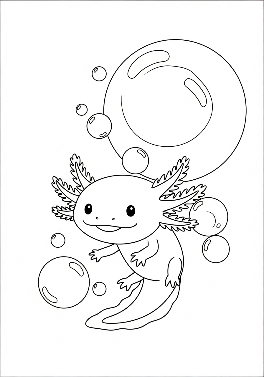 axolotl coloring pages to print