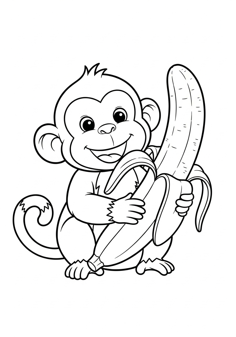 funny Monkey coloring pages