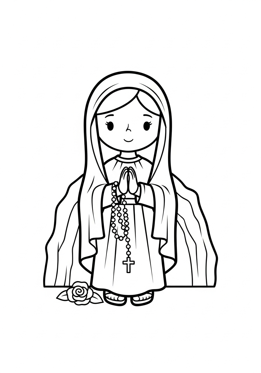 free printable Our Lady of Lourdes coloring pages