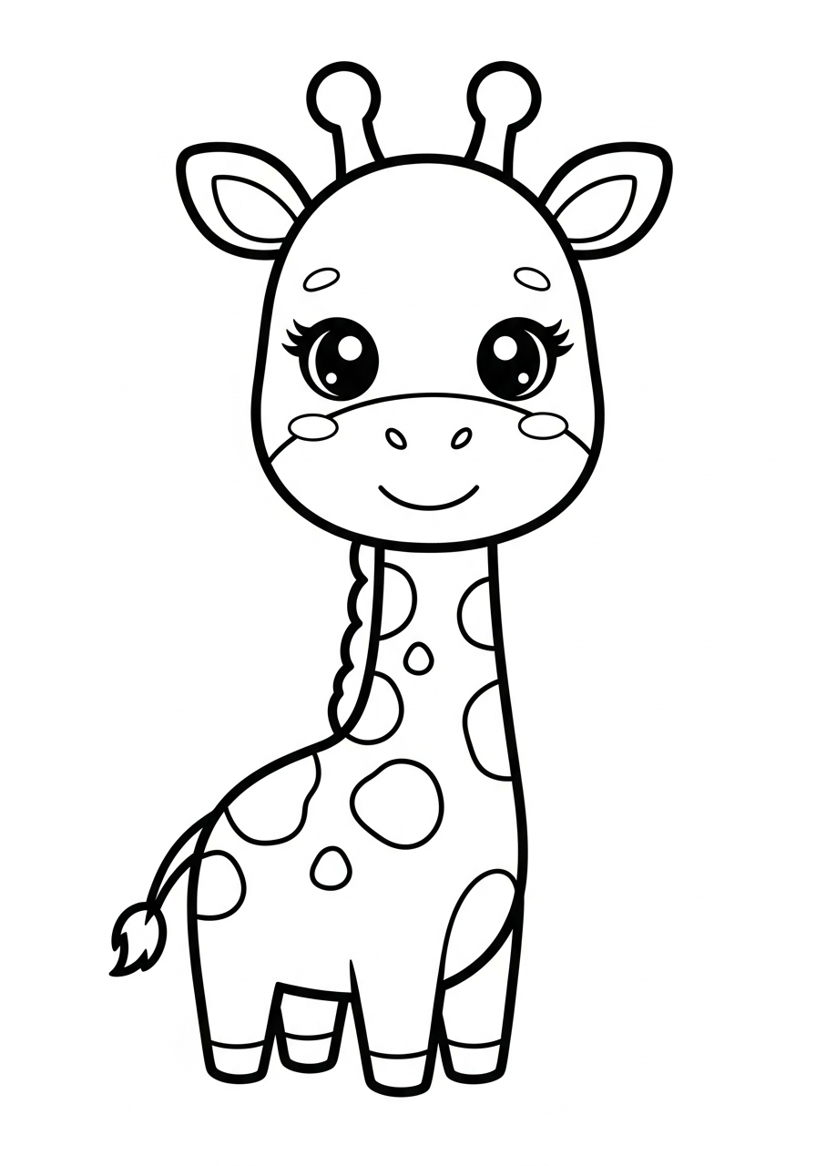 giraffe coloring pages hard