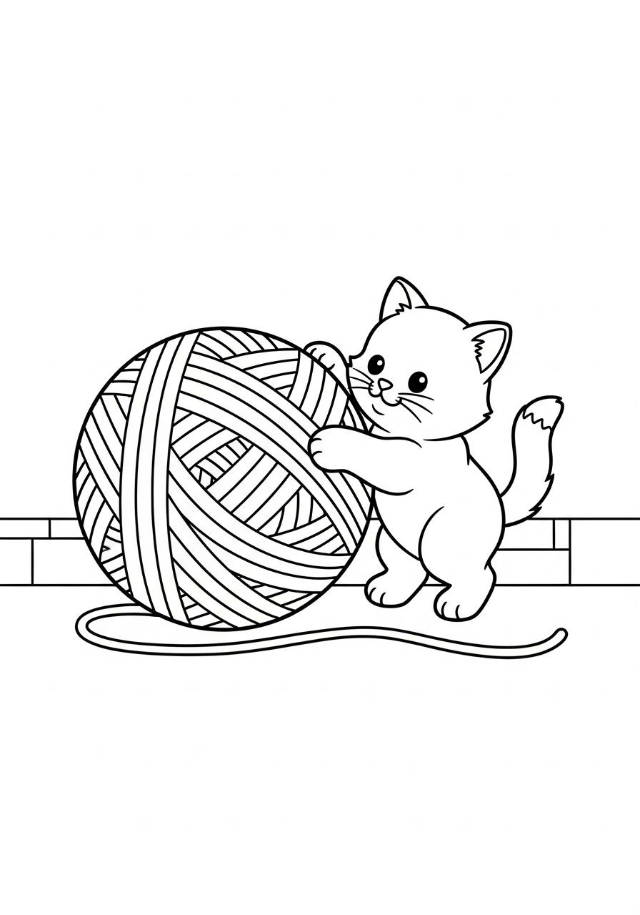 printable kitten coloring page