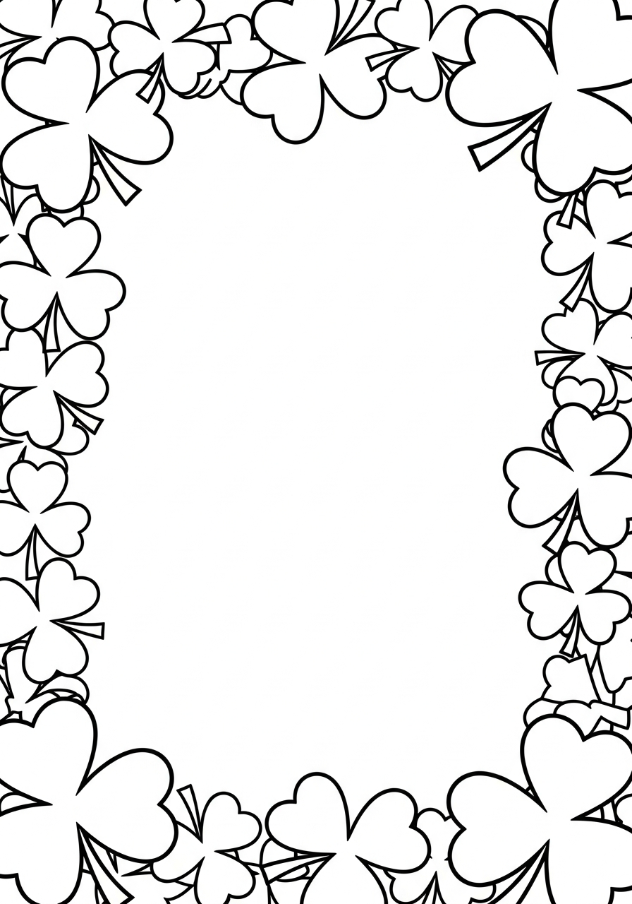 shamrock coloring pages free print 1