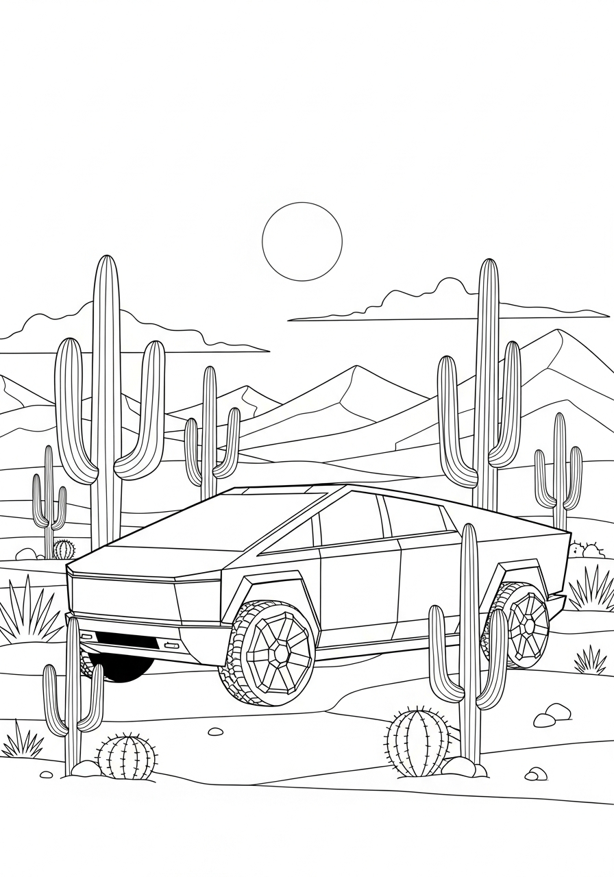 Tesla coloring pages kids