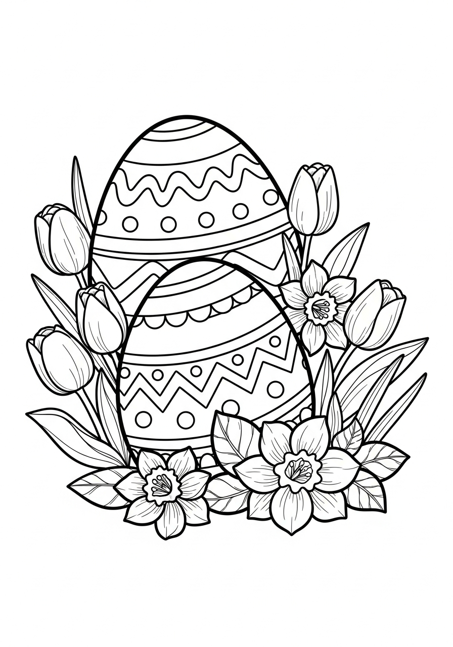 easy Easter coloring pages for all ages