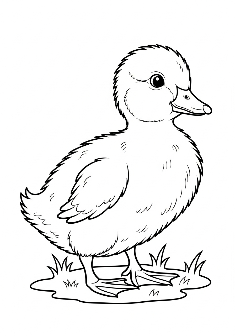 simple duck coloring pages